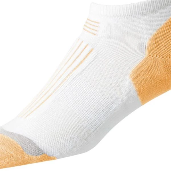 FootJoy Ladies TechSof Tour Sportlet Socks White Orange - Image 2