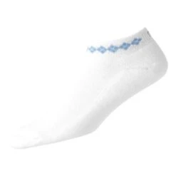 FootJoy Ladies ProDry Argyle Sock White - Blue