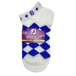 FootJoy Ladies ProDry LW Fashion Socks White Royal Diamond