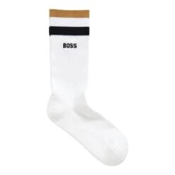 Boss Gents QS Rib Stripe Sock 43-46 White 100