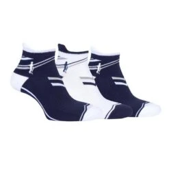Ladies Megan Anklet 3pk Sock Navy - Light Grey