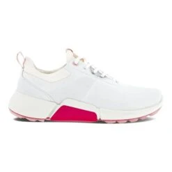 ECCO Ladies Golf Biom H4 Shoes White - Silver - Pink