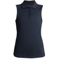 Ladies Rumi Sleeveless Polo Shirt Navy