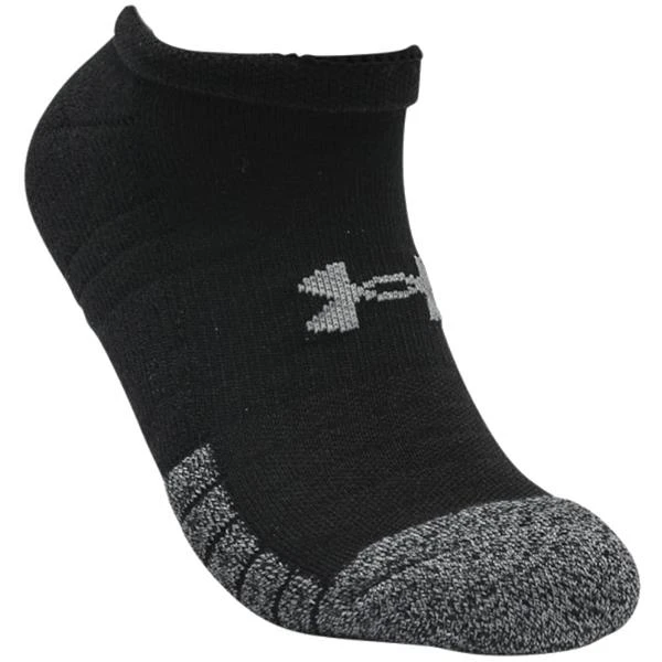 Under Armour HeatGear No Show Socks 3-Pack Black (001) - Image 2