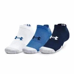 Under Armour Adult HeatGear® No Show Socks 3-Pack Academy (408)