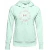 Under Armour Ladies Rival Fleece Metallic Hoodie Blue (403)
