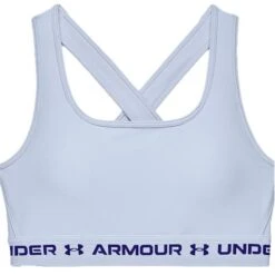 Under Armour Ladies Armour® Mid Crossback Sports Bra Blue Grey (438)