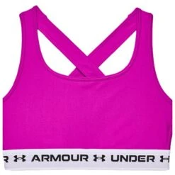 Under Armour Ladies Mid Crossback Sports Bra Pink (660)