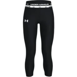 Under Armour Girls HeatGear Crops Youths Black (001)