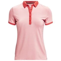 Under Armour Ladies Zinger Novelty Polo Shirt Pink (658)