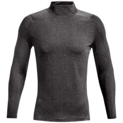 Under Armour Gents ColdGear® Armour Fitted Mock Charcoal Light Heather - Black (020)