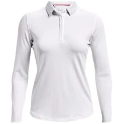 Under Armour Ladies Zinger Long Sleeve Polo Shirt White (100)