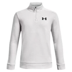 Under Armour Junior - Boys Armour Fleece ¼ Zip Top Youths Halo Grey - Black (015)