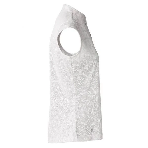 Daily Sports Ladies Uma Cap Sleeve Polo Shirt White - Image 3