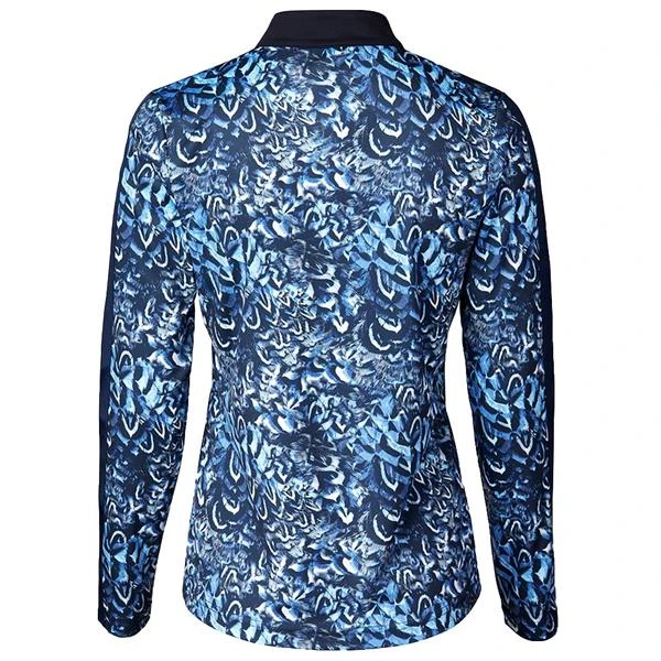 Daily Sports Ladies Silja Long Sleeve Polo Shirt Silja Blue - Image 2