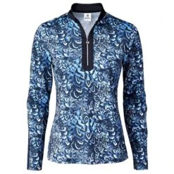 Daily Sports Ladies Silja Long Sleeve Polo Shirt Silja Blue