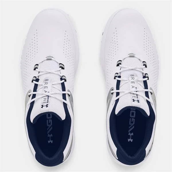 Under Armour Ladies Charged Breathe Spikeless Shoes White (103) - Image 4