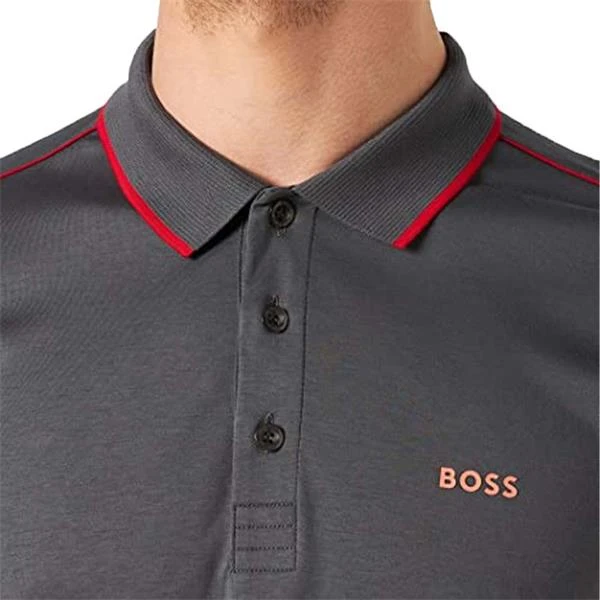 Boss Gents Paddy 11 Polo Shirt Dark Grey - Image 5