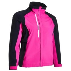 ABACUS Junior Links Rain Jacket Power Pink