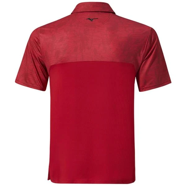 Mizuno Gents QD Hazard ST Polo Shirt Red - Image 2