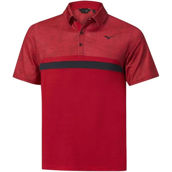 Mizuno Gents QD Hazard ST Polo Shirt Red