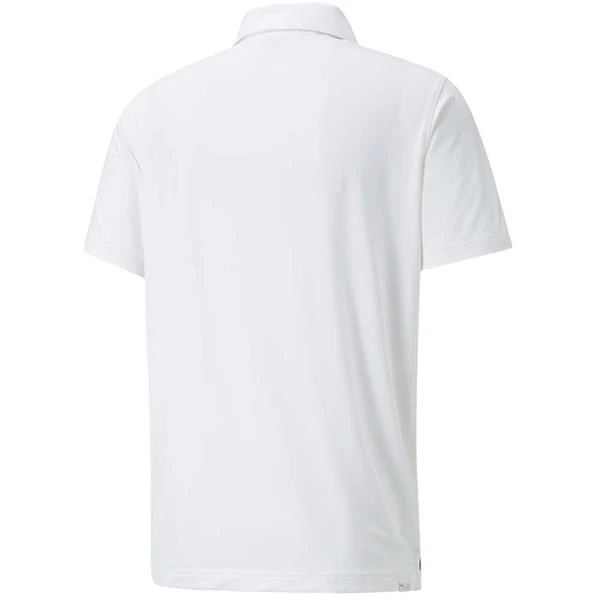Puma Gents MATTR Canyon Polo Shirt White - Hot Coral - Image 3