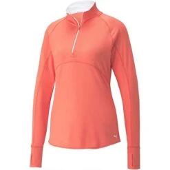 Puma Ladies Gamer ¼ Zip Pullover Carnation Pink