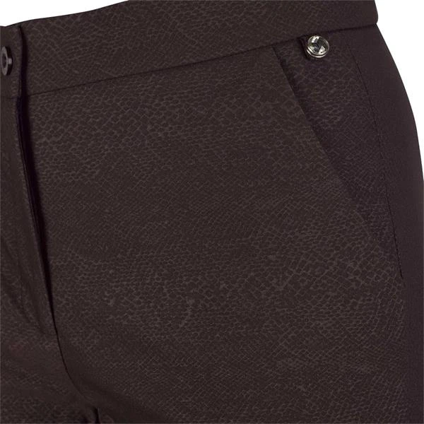 Ladies Tech Stretch Snakeskin Trousers Mocha - Image 5