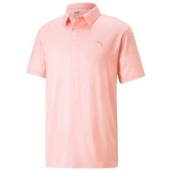 Puma Gents Cloudspun Primary Polo Shirt Flamingo Pink