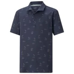 Puma Junior - Boys Cloudspun Horizons Polo Shirt Navy Blazer - Day Dream