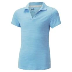 Puma Junior - Girls Cloudspun Coast Polo Shirt Daydream Heather