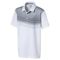 Puma Junior - Boys Road Map Polo Shirt White - Peacoat