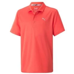 Puma Junior - Boys Essential Polo Shirt Hot Coral