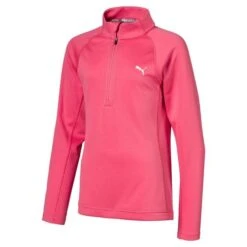 Puma Girls ¼ Zip Top Rapture Rose
