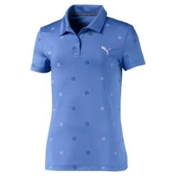 Puma Girls Ditsy Polo Shirt Ultramarine