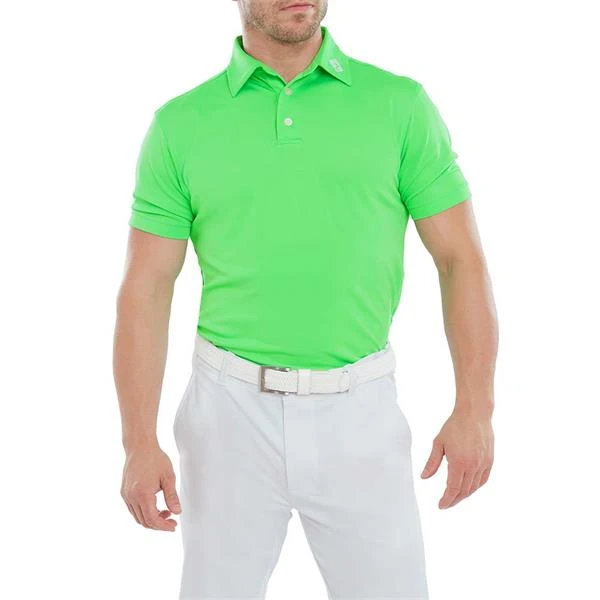 FootJoy Gents Stretch Pique Solid Polo Shirt Green - Image 3