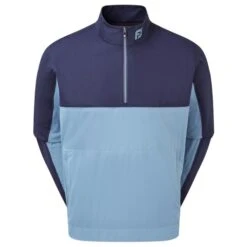 FootJoy Gents HydroKnit Waterproof Half Zip Navy - Denim
