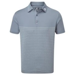 FootJoy Gents Engineered Heather Stripe Lisle Shirt Graphite