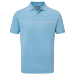 FootJoy Gents Small Details Pique Shirt Blue
