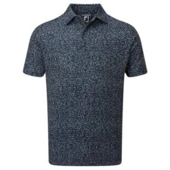 FootJoy Gents Granite Print Lisle Shirt Navy
