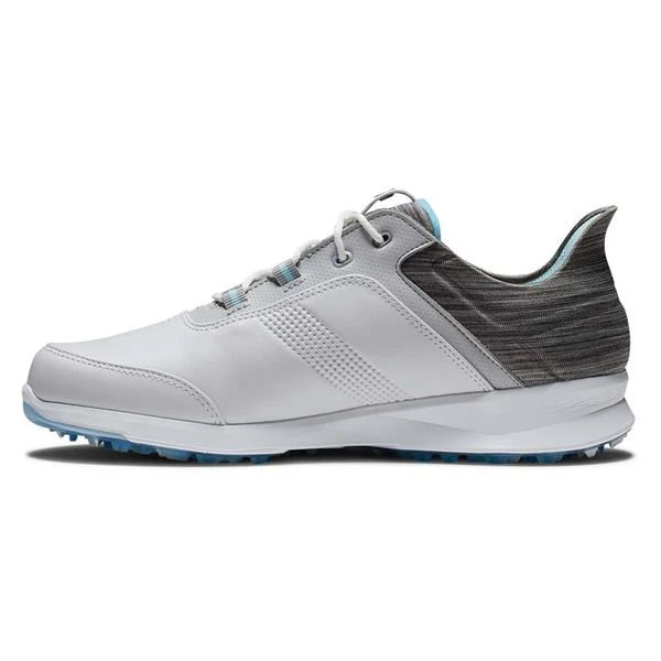 FootJoy Ladies FJ Stratos Shoes White - Grey - Ice Blue - Image 3
