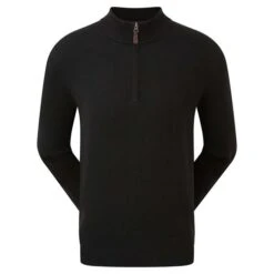 FootJoy Gents Wool Blend ½ Zip Pullover Black