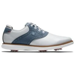 FootJoy Ladies FJ Traditions Shoes Wide-Fit White - Blue