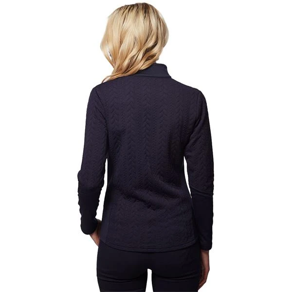 Ladies Kami Cable Full Zip Top Navy - Image 2