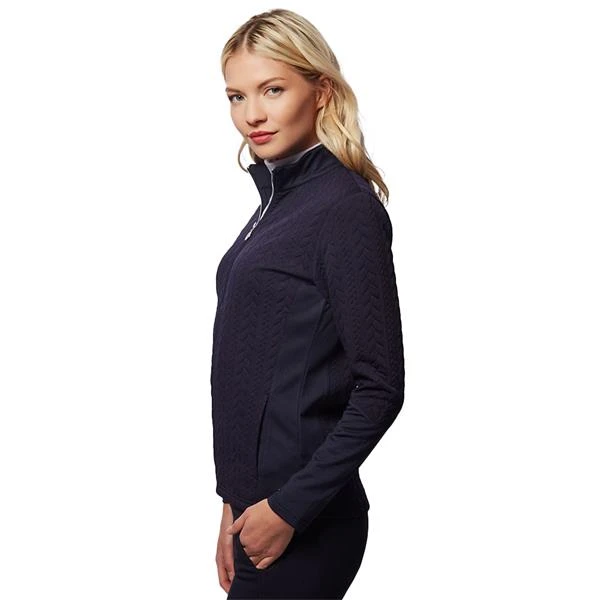 Ladies Kami Cable Full Zip Top Navy - Image 4