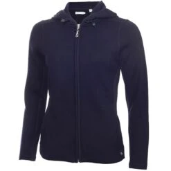 Ladies Kimberely Full Zip Hybrid Hoodie Navy