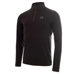 Gents Newport Premium ½ Zip Top Black