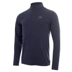 Gents Newport Premium ½ Zip Top Navy Marl