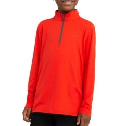 Kids Newport 1/2 Zip Top Fiery Red