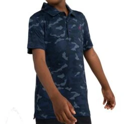 Kids Camouflage Polo Navy
